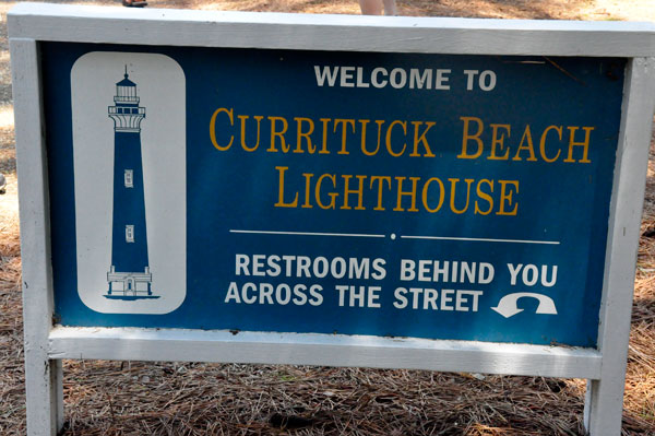 Currituck Beach Lighthouse welcome sign